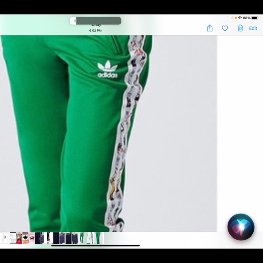 SOLD SOMEWHERE ELSE top-shop green graffiti track pant